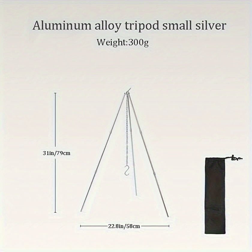 حامل ثلاثي الأرجل محمول من سبائك الألومنيوم - قاعدة قابلة للطي للنار في الهواء الطلق للطهي - MallqaatMallqaat
