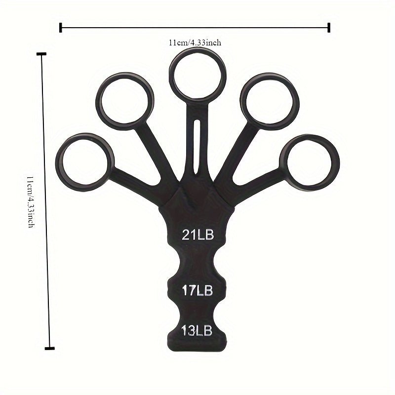 قبضة سيليكون للأصابع، مثالي لتدريب اليد والمعصم، خفيف وسهل الاستخدام، لون أسود - MallqaatMallqaat