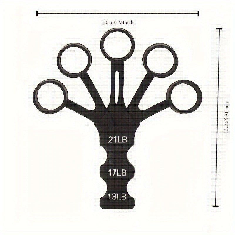 قبضة سيليكون للأصابع، مثالي لتدريب اليد والمعصم، خفيف وسهل الاستخدام، لون أسود - MallqaatMallqaat