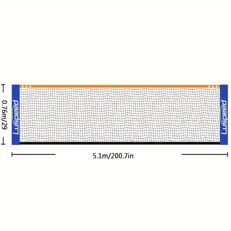 شبكة رياضية قابلة للطي للكرة الطائرة والتنس، متينة ومناسبة للاستخدام داخل وخارج البيت (بدون حامل) - MallqaatMallqaat
